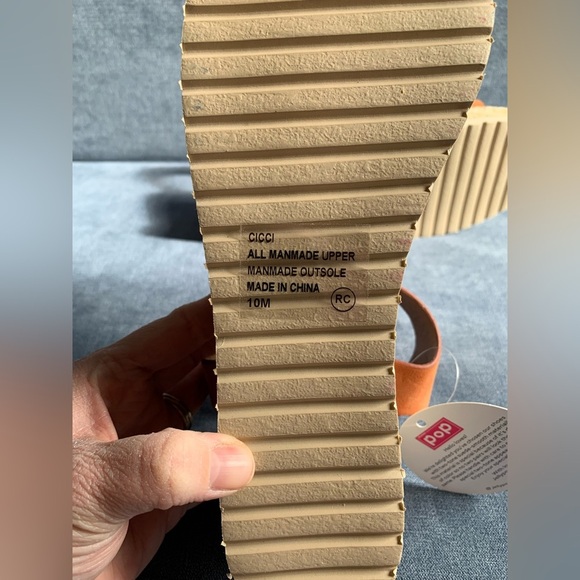 Pop Womens Brown Adjustable Ankle Strap Wedge Espadrille Open Toe Heel Sandals - Picture 11 of 11